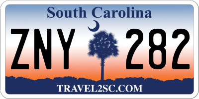 SC license plate ZNY282