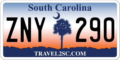 SC license plate ZNY290