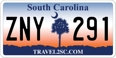 SC license plate ZNY291