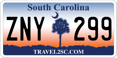 SC license plate ZNY299