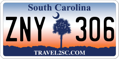 SC license plate ZNY306