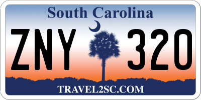 SC license plate ZNY320