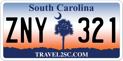 SC license plate ZNY321
