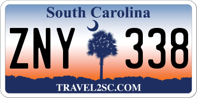 SC license plate ZNY338