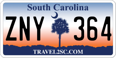 SC license plate ZNY364