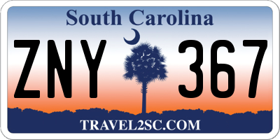 SC license plate ZNY367