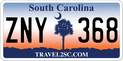 SC license plate ZNY368