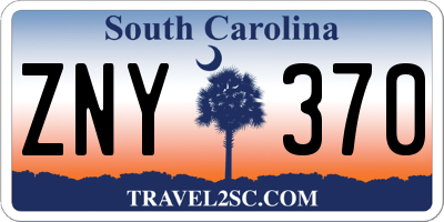 SC license plate ZNY370