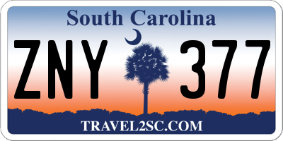 SC license plate ZNY377