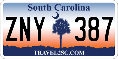 SC license plate ZNY387