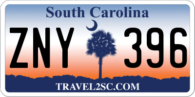 SC license plate ZNY396