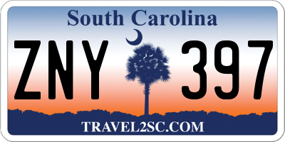 SC license plate ZNY397