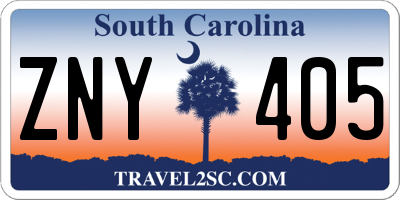 SC license plate ZNY405