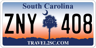 SC license plate ZNY408