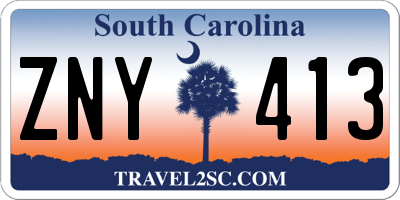SC license plate ZNY413