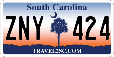 SC license plate ZNY424