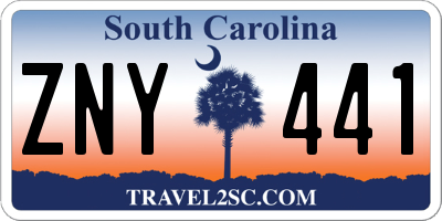 SC license plate ZNY441