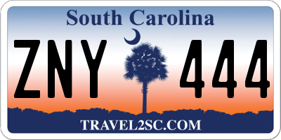 SC license plate ZNY444