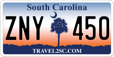 SC license plate ZNY450