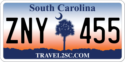 SC license plate ZNY455