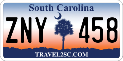 SC license plate ZNY458