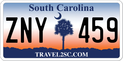 SC license plate ZNY459