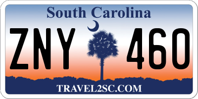 SC license plate ZNY460