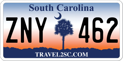 SC license plate ZNY462