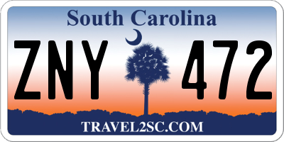 SC license plate ZNY472