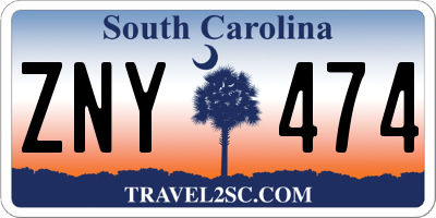 SC license plate ZNY474