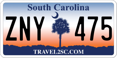 SC license plate ZNY475