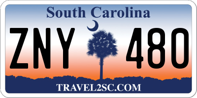 SC license plate ZNY480