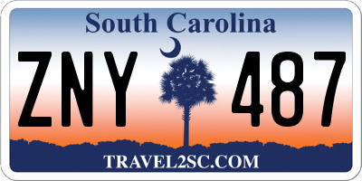 SC license plate ZNY487