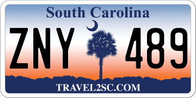 SC license plate ZNY489