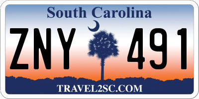 SC license plate ZNY491
