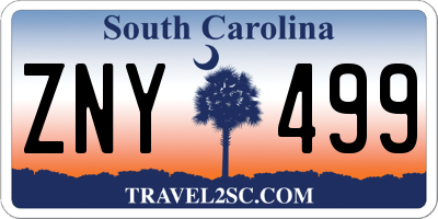 SC license plate ZNY499