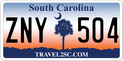SC license plate ZNY504