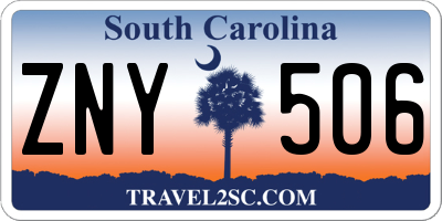 SC license plate ZNY506