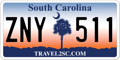 SC license plate ZNY511