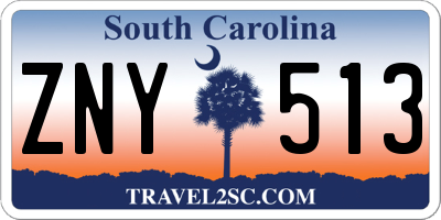 SC license plate ZNY513