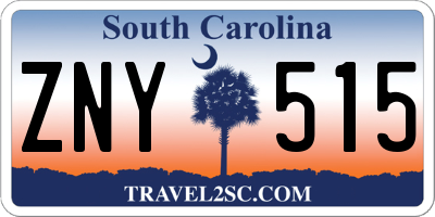 SC license plate ZNY515