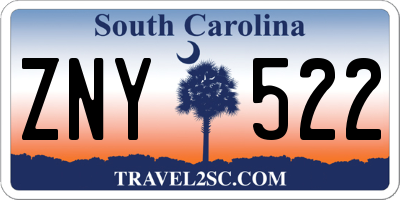 SC license plate ZNY522