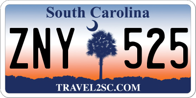 SC license plate ZNY525