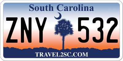 SC license plate ZNY532