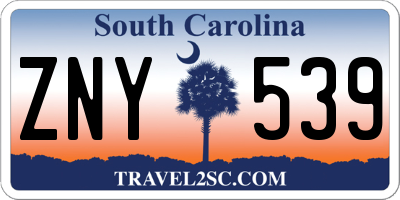 SC license plate ZNY539