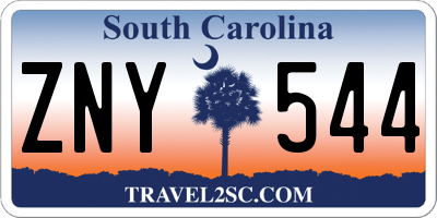 SC license plate ZNY544