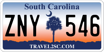 SC license plate ZNY546