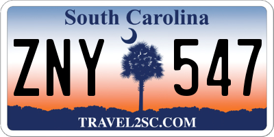 SC license plate ZNY547