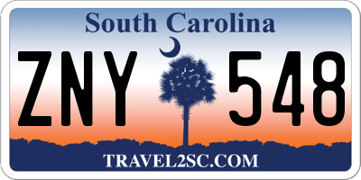 SC license plate ZNY548