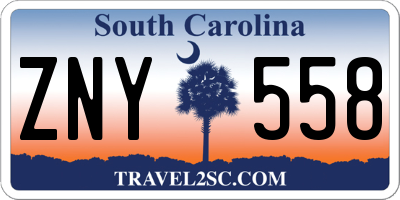 SC license plate ZNY558